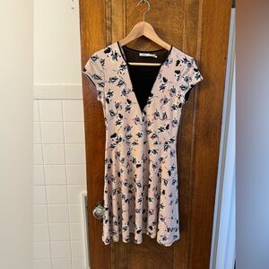 Kimchi Blue Pink Floral Mini Skater Dress